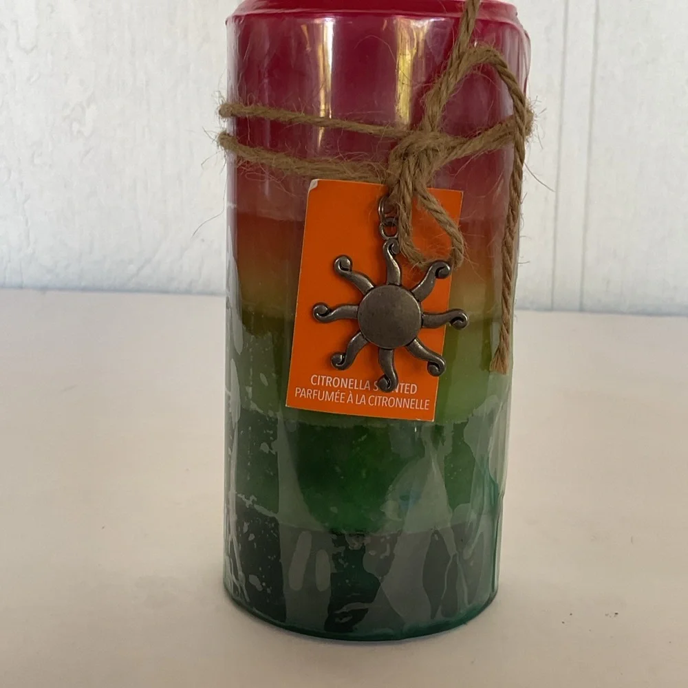 Pier 1 Citronella Pillar Candle NWT